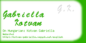 gabriella kotvan business card